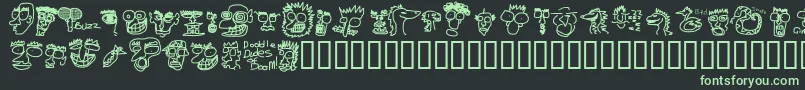 DOODDD   Font – Green Fonts on Black Background