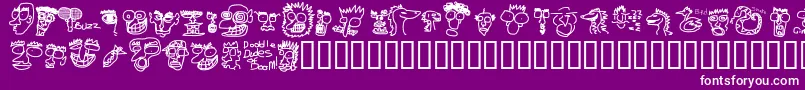 DOODDD   Font – White Fonts on Purple Background