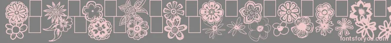 DoodFlow-Schriftart – Rosa Schriften auf grauem Hintergrund