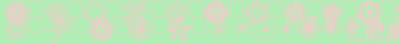 DoodFlow Font – Pink Fonts on Green Background