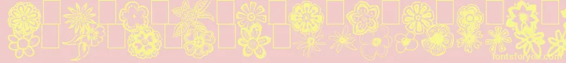 DoodFlow Font – Yellow Fonts on Pink Background