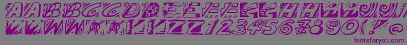 fuente Doodle – Fuentes Moradas Sobre Fondo Gris