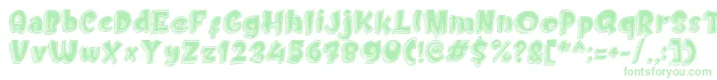 Doodletoon fill-Schriftart – Grüne Schriften