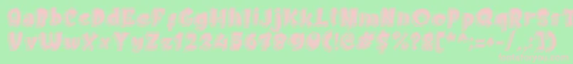 Doodletoon fill Font – Pink Fonts on Green Background