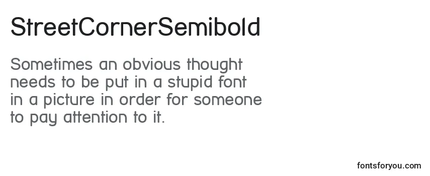 Review of the StreetCornerSemibold Font