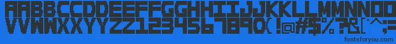 Шрифт doogle – чёрные шрифты на синем фоне