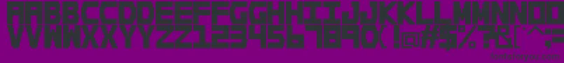 フォントdoogle – 紫の背景に黒い文字