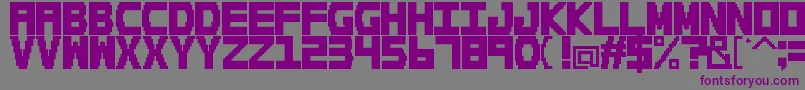 フォントdoogle – 紫色のフォント、灰色の背景