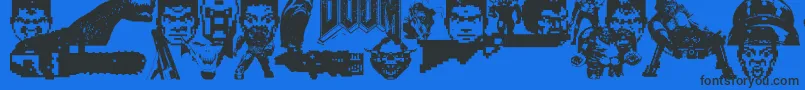 Doom And Gloom Font – Black Fonts on Blue Background