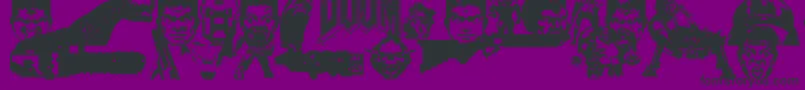 Doom And Gloom Font – Black Fonts on Purple Background