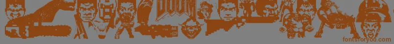 fuente Doom And Gloom – Fuentes Marrones Sobre Fondo Gris