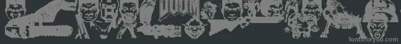 Weitere Informationen zur Doom And Gloom-Schriftart Doom And Gloom-Schriftart – Graue Schriften auf schwarzem Hintergrund