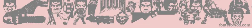 Шрифт Doom And Gloom – серые шрифты на розовом фоне