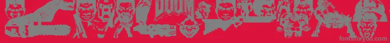 Doom And Gloom Font – Gray Fonts on Red Background