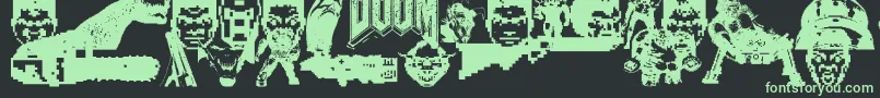 Doom And Gloom Font – Green Fonts on Black Background