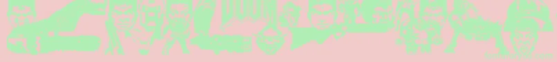 Doom And Gloom Font – Green Fonts on Pink Background