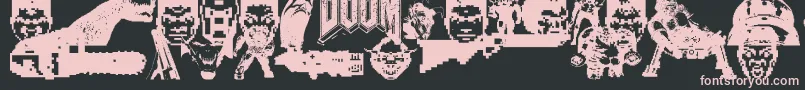 Подробнее о шрифте Doom And Gloom Шрифт Doom And Gloom – розовые шрифты на чёрном фоне