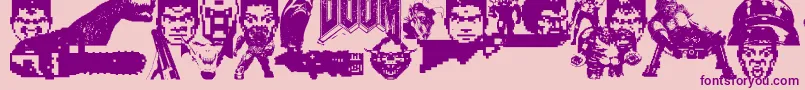 Doom And Gloom Font – Purple Fonts on Pink Background