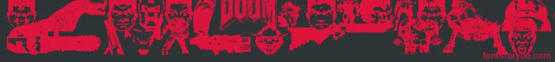 フォントDoom And Gloom – 黒い背景に赤い文字