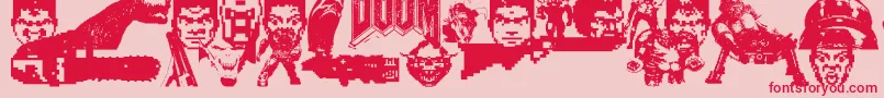 Doom And Gloom Font – Red Fonts on Pink Background