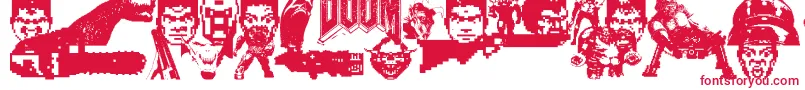 fuente Doom And Gloom – Fuentes Rojas Sobre Fondo Blanco