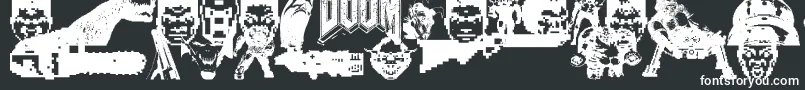 Doom And Gloom Font – White Fonts on Black Background