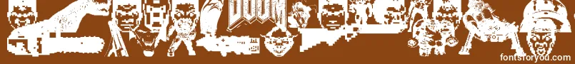 Doom And Gloom Font – White Fonts on Brown Background