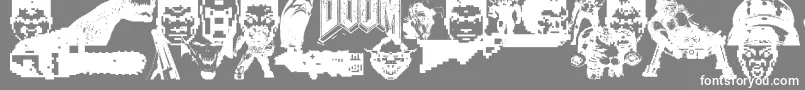 Doom And Gloom Font – White Fonts on Gray Background