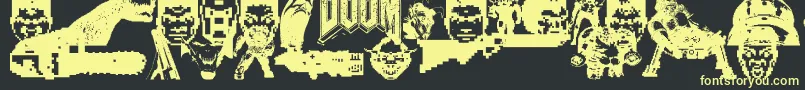 Doom And Gloom Font – Yellow Fonts on Black Background
