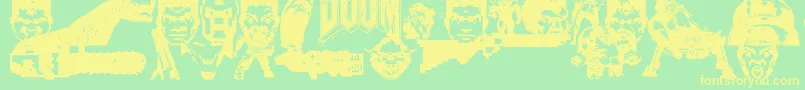 More about Doom And Gloom Font Doom And Gloom Font – Yellow Fonts on Green Background