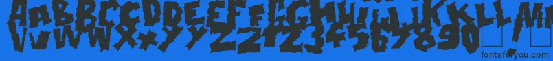 Шрифт Doonga Black – чёрные шрифты на синем фоне