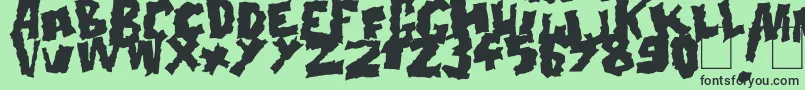 Шрифт Doonga Black – чёрные шрифты на зелёном фоне