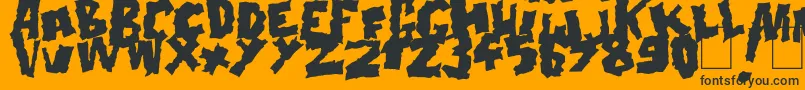 Doonga Black Font – Black Fonts on Orange Background