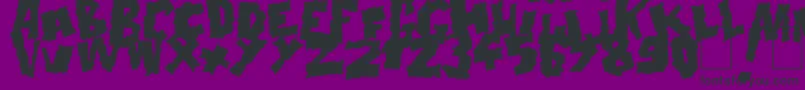 Doonga Black-Schriftart – Schwarze Schriften auf violettem Hintergrund