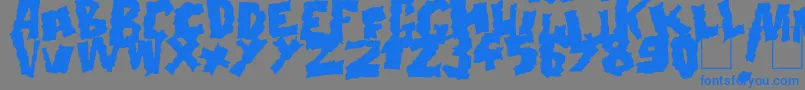 フォントDoonga Black – 灰色の背景に青い文字