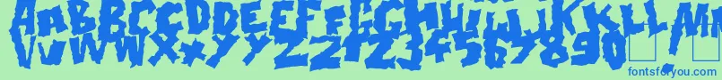 Doonga Black Font – Blue Fonts on Green Background