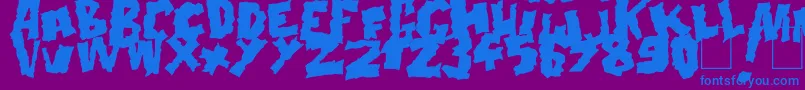 Шрифт Doonga Black – синие шрифты на фиолетовом фоне