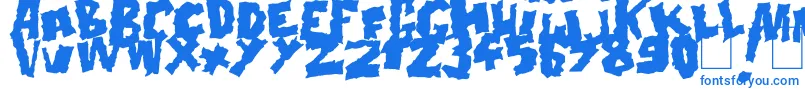 フォントDoonga Black – 白い背景に青い文字