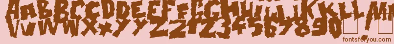 Шрифт Doonga Black – коричневые шрифты на розовом фоне