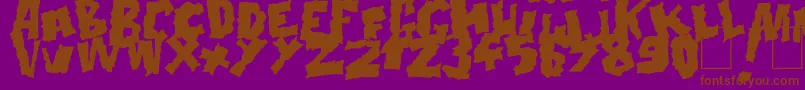 Шрифт Doonga Black – коричневые шрифты на фиолетовом фоне