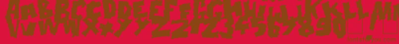 フォントDoonga Black – 赤い背景に茶色の文字
