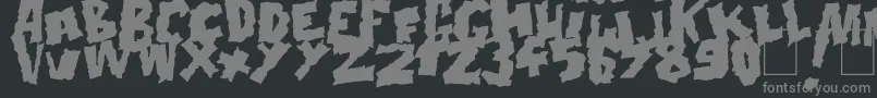 Doonga Black-fontti – harmaat kirjasimet mustalla taustalla