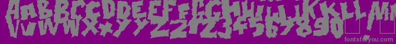Doonga Black-Schriftart – Graue Schriften auf violettem Hintergrund