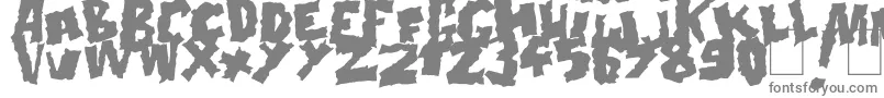 Doonga Black-fontti – harmaat kirjasimet valkoisella taustalla