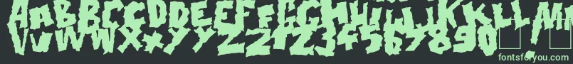Doonga Black-fontti – vihreät fontit mustalla taustalla