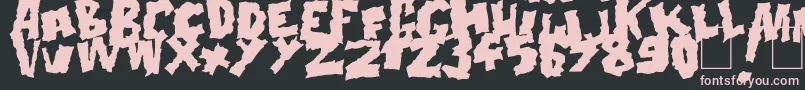 Doonga Black-fontti – vaaleanpunaiset fontit mustalla taustalla