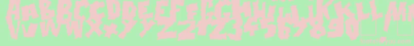 フォントDoonga Black – 緑の背景にピンクのフォント