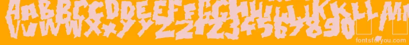 Шрифт Doonga Black – розовые шрифты на оранжевом фоне