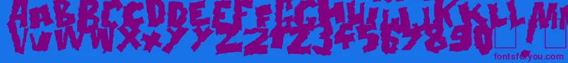 Шрифт Doonga Black – фиолетовые шрифты на синем фоне