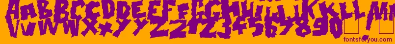 Doonga Black Font – Purple Fonts on Orange Background